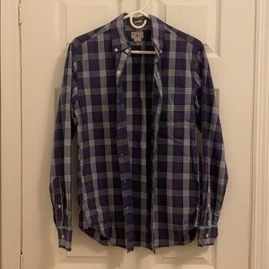 Checkered Button Down - Purple, Blue, and White
